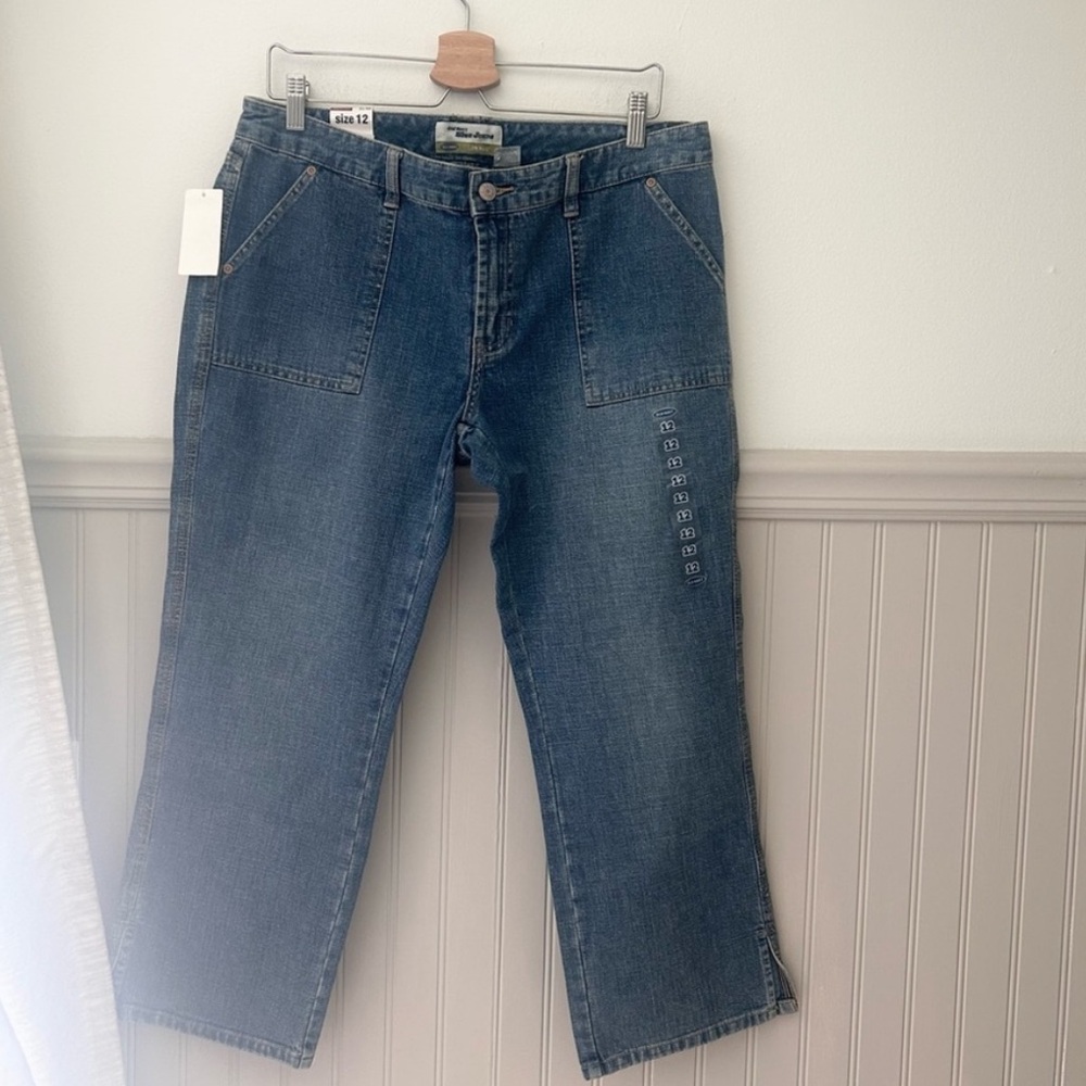 ⭐️ NEW Y2K Old Navy Women's 12 Cropped Capri Jeans - Blue